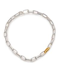 Gurhan | Metallic Hoopla 24k Yellow Gold & Sterling Silver Geometric Link Necklace | Lyst