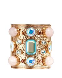 J.Crew | Multicolor Wide Crystal Cuff Bracelet | Lyst