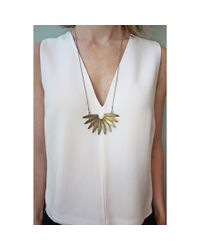 Native Rainbow | Metallic Brass Sunburst Necklace | Lyst