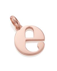Monica Vinader | Pink Alphabet Pendant E | Lyst