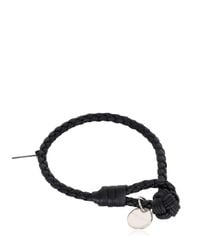 Bottega Veneta | Black Intrecciato Leather Bracelet | Lyst