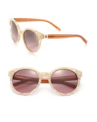 Tory Burch | Orange Vintage 54mm Round Sunglasses | Lyst