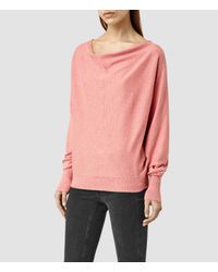 Allsaints Elgar Cowl Neck Sweater Usa Usa in Pink | Lyst