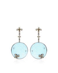 Bochic | Blue Enamel and Diamond Earrings | Lyst