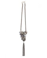 Subversive Jewelry | Metallic Long Silver Tassel Necklace | Lyst