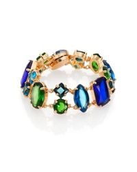 ABS By Allen Schwartz | Metallic Mixed Jewel Bracelet | Lyst