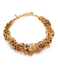 Oscar de la Renta | Metallic Ribbon Collar Necklace | Lyst