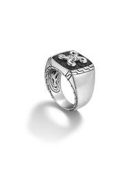 John Hardy | Black Signet Ring for Men | Lyst