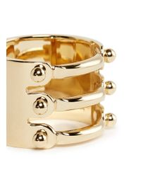 Chloé | Metallic 'frances' Triple Bar Brass Ring | Lyst