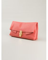 Chlo \u0026#39;drew\u0026#39; Clutch in Pink (yellow \u0026amp; orange) | Lyst