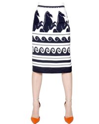 Vionnet | White Cloqué Viscose Jacquard Skirt | Lyst