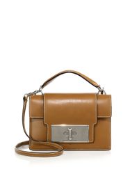 Marc Jacobs | Brown Mischief Topstitched Leather Satchel | Lyst