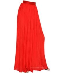 Michael Lo Sordo | Red Rose Plisse Maxi Skirt | Lyst