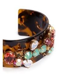 J.Crew | Multicolor Crystal Cuff Bracelet | Lyst