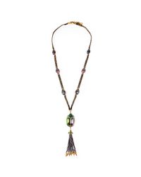 Lulu Frost | Metallic Scarab Tassel Necklace | Lyst