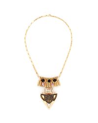 Iosselliani | Multicolor Multi Crystal Metal Plastron Necklace | Lyst