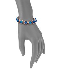 Eddie Borgo | Blue Stripe Agate Dome Bracelet | Lyst