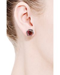 Jemma Wynne | Multicolor One Of A Kind Watermelon Tourmaline and Diamond Stud Earrings | Lyst