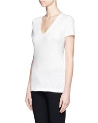 J.Crew | White Vintage Cotton V-neck Tee | Lyst