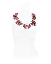 Halaby | Black Butterfly Pin Necklace | Lyst