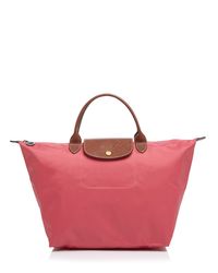 Longchamp | Pink Tote - Le Pliage Medium Handheld | Lyst