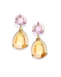 Ippolita | Metallic Methyst Orange Citrine 18k Yellow Gold Earrings | Lyst