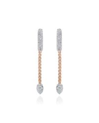 Monica Vinader | Metallic Skinny Bud Short Full Diamond Earrings | Lyst