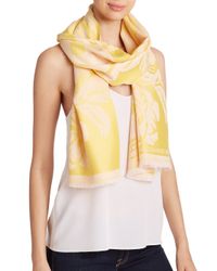 Alexander McQueen | Yellow Neon Skull Wool Shawl | Lyst
