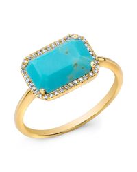 Anne Sisteron - Blue 14kt Rose Gold Turquoise Diamond Chic Ring - Lyst