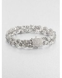 John Hardy | Metallic Classic Chain Diamond & Sterling Silver Small Braided Bracelet | Lyst