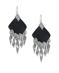 Alexis Bittar | Metallic Lucite Glacial Crystal Chandelier Earrings/black | Lyst