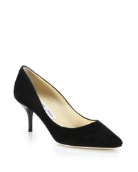 Jimmy Choo | Black Match Suede Pumps | Lyst