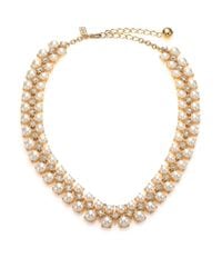 kate spade new york | Metallic Twinkling Fete Crystal & Faux Pearl Collar Necklace | Lyst