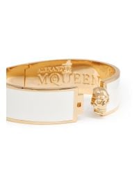 Alexander McQueen | White Skull Bangle | Lyst