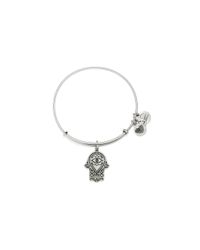ALEX AND ANI | Silver Hand Of Fatima Expandable Wire Bangle | Lyst