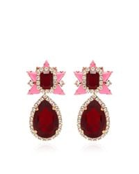 Shourouk | Galaxy Goldplated Swarovski Crystal Earrings in Pink | Lyst