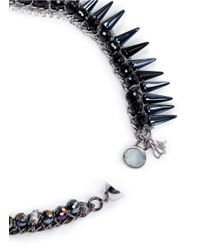 Assad Mounser | Blue Glass Spike Rhinestone Necklace | Lyst