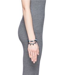 Joomi Lim | Blue 'vicious Love' Crystal Pearl Spike Bracelet | Lyst