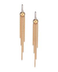 Marc By Marc Jacobs | Metallic Cabochon Fringe Two-tone Earrings | Lyst