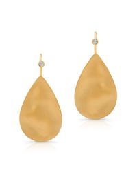 Anne Sisteron - Metallic 14kt Yellow Gold Diamond Ripple Drop Earrings - Lyst