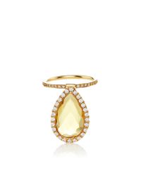 Nina Runsdorf | Metallic Yellow Beryl Flip Ring | Lyst
