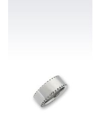 Emporio Armani | Metallic Ring for Men | Lyst
