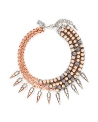Assad Mounser | Pink 'moonage Daydream' Spike Curb Chain Collar Necklace | Lyst