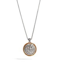 John Hardy | Metallic Dot Small Round Locket With Buffalo Horn Pendant | Lyst