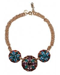Matthew Williamson | Blue Floral Charm Necklace | Lyst
