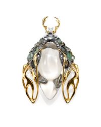 Alexis Bittar | Multicolor Lucite, Labradorite & Crystal Scarab Beetle Pin | Lyst