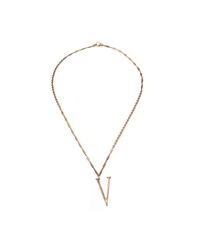 Lulu Frost - Metallic Plaza Letter V Necklace - Lyst