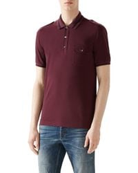 Gucci | Purple Cotton Piquet Polo for Men | Lyst
