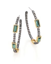 Alexis Bittar | Metallic Elements Punk Pavé Crystal Hoop Earrings | Lyst