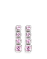 CZ by Kenneth Jay Lane | Pink Princess Cut Cubic Zirconia Drop Earrings | Lyst